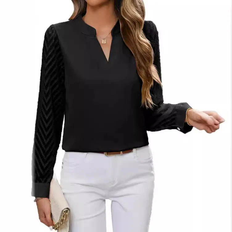 Heidi-Mode | Elegantes Chiffon Top mit V-Ausschnitt - Image 3