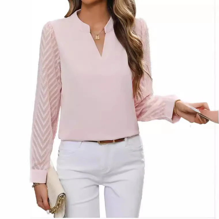 Heidi-Mode | Elegantes Chiffon Top mit V-Ausschnitt - Image 4