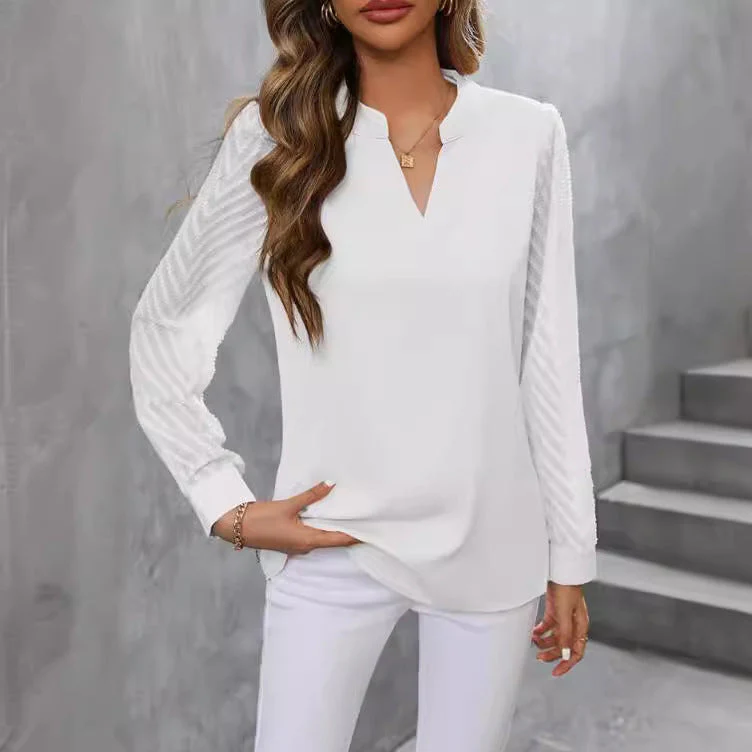 Heidi-Mode | Elegantes Chiffon Top mit V-Ausschnitt - Image 9
