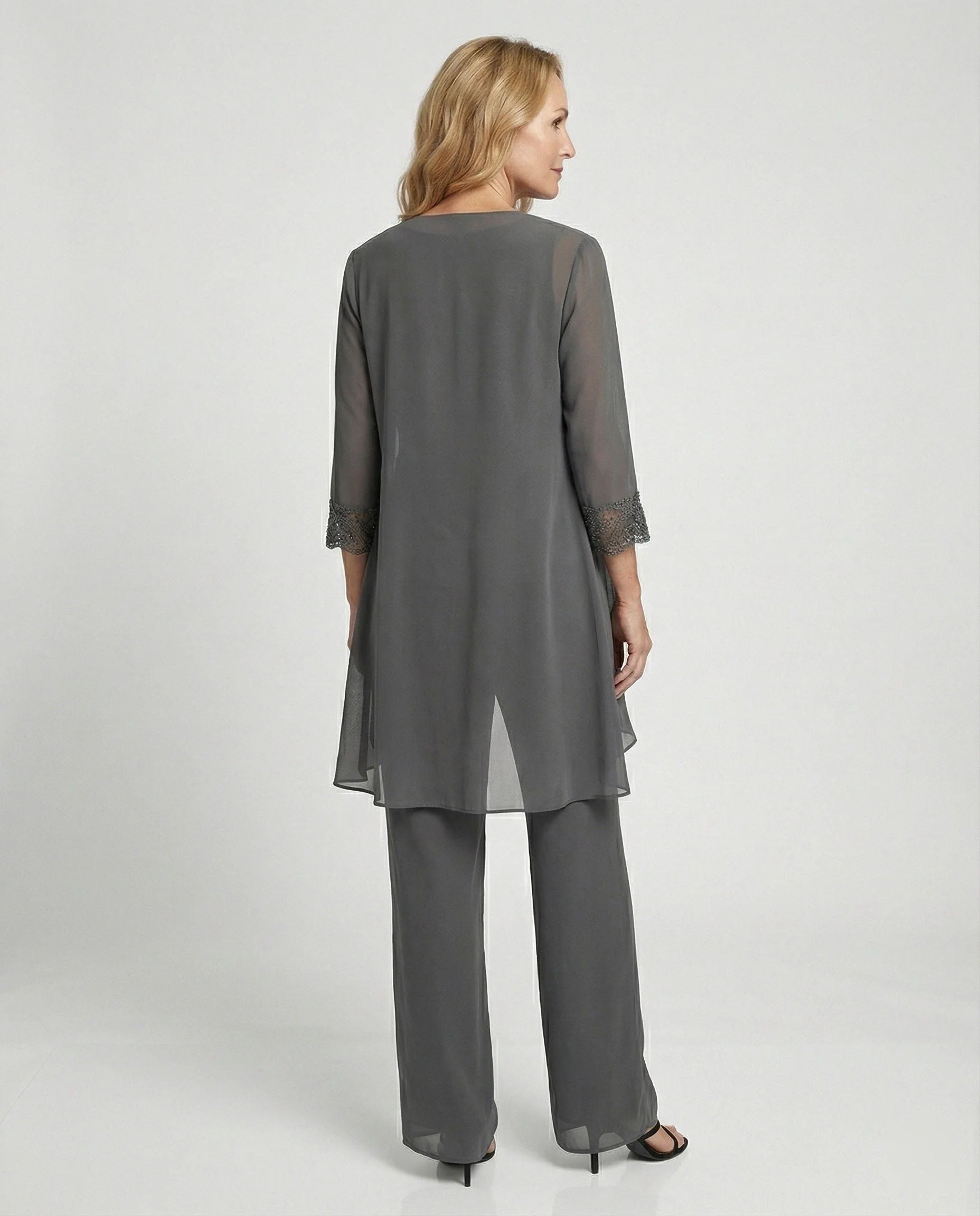 Heidi-Mode - Damen Elegantes Dreiteiliges Set, Stilvoll & Harmonisch Kombiniert - Image 3