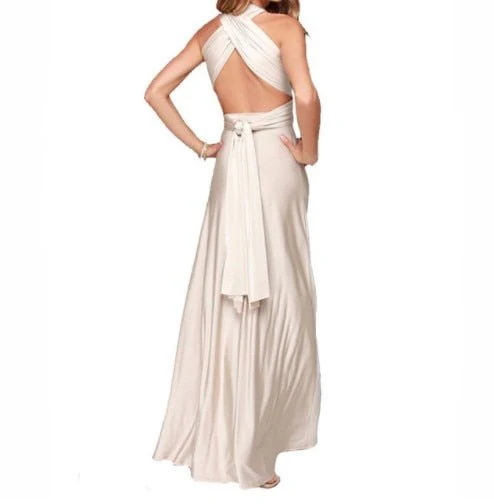Heidi-Mode | Elegantes Halter-Maxikleid Ohne Rücken für Frauen - Image 12