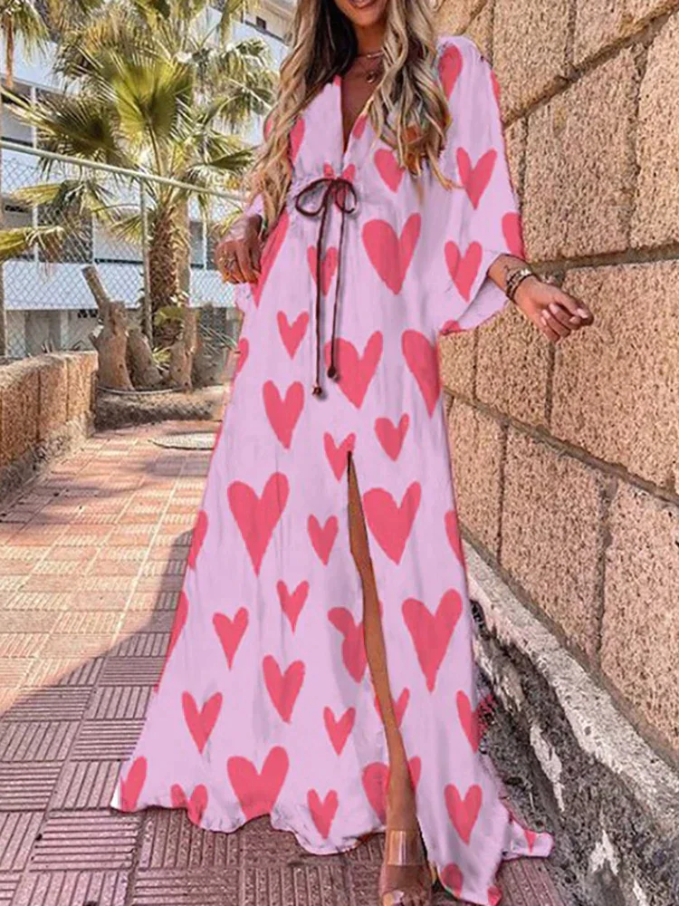Heidi-Mode | Elegantes Kleid mit Druck für Den Strand - Image 3