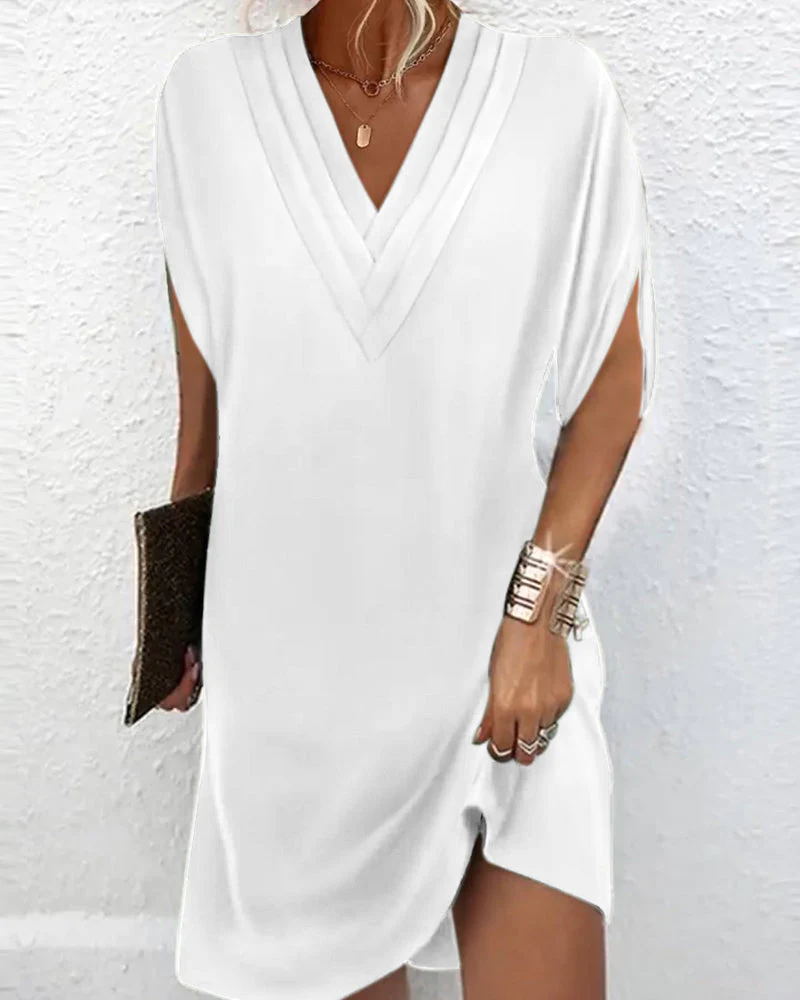 Heidi-Mode | Elegantes Kleid mit Offenen Ärmeln und V-Ausschnitt - Image 3