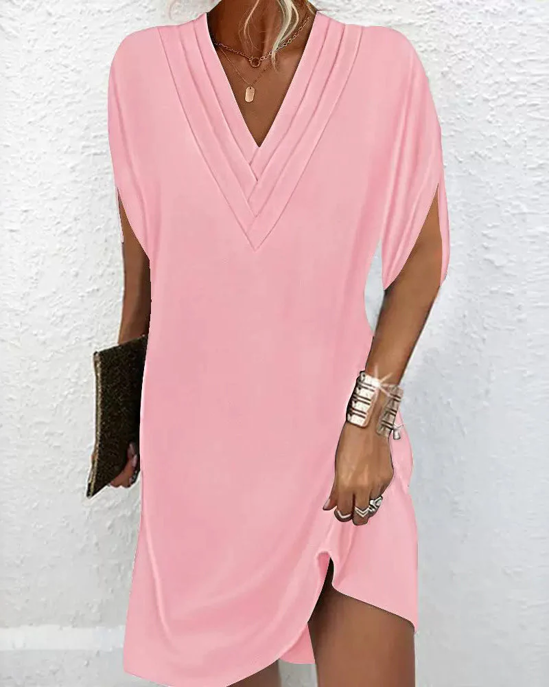Heidi-Mode | Elegantes Kleid mit Offenen Ärmeln und V-Ausschnitt - Image 5