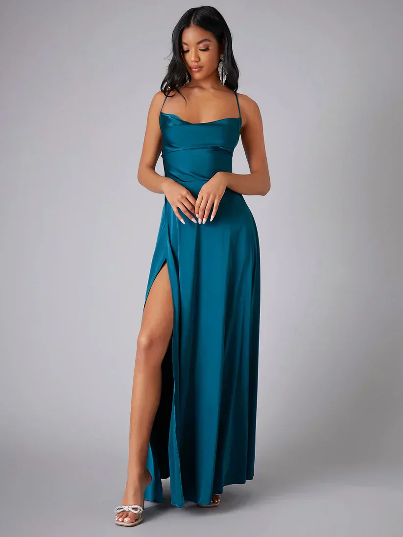 Heidi-Mode | Elegantes Maxikleid Aus Satin - Image 2