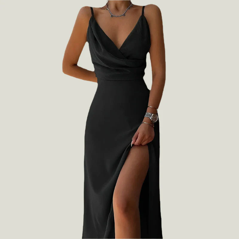 Heidi-Mode | Elegantes Maxikleid mit Verführerischem Schlitz für Damen - Image 2