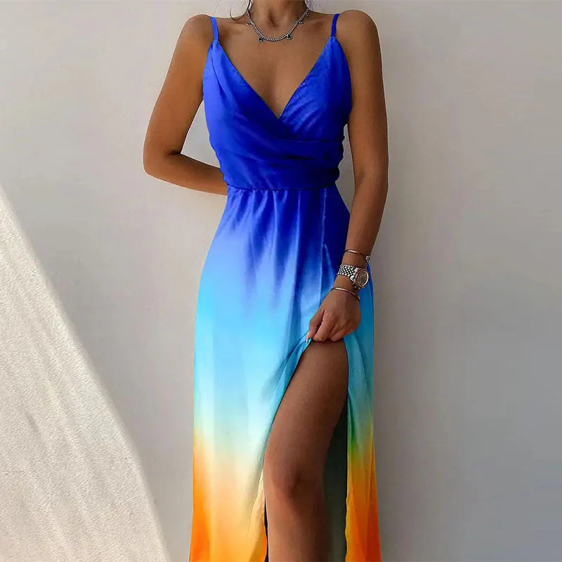 Heidi-Mode | Elegantes Maxikleid mit Verführerischem Schlitz für Damen - Image 3