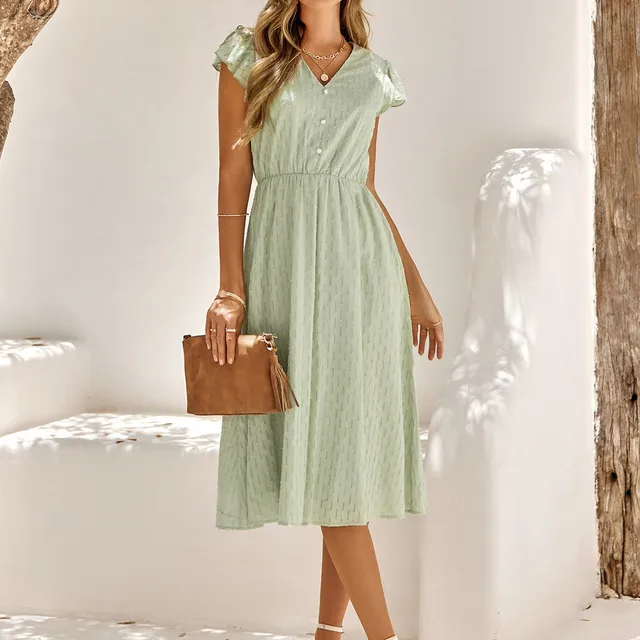 Heidi-Mode | Elegantes Midi Kleid mit V-Ausschnitt - Image 5