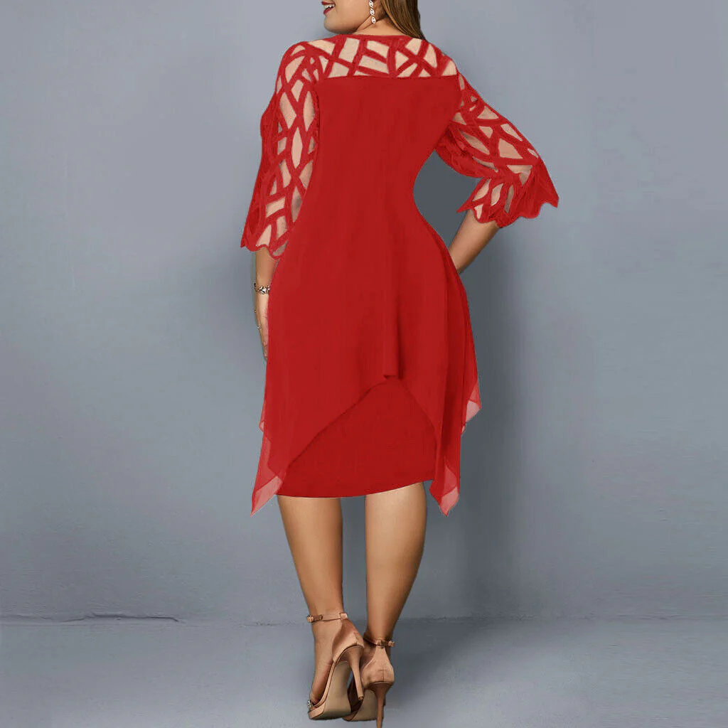 Heidi-Mode | Elegantes Plus Size Midi Kleid für Frauen - Image 2