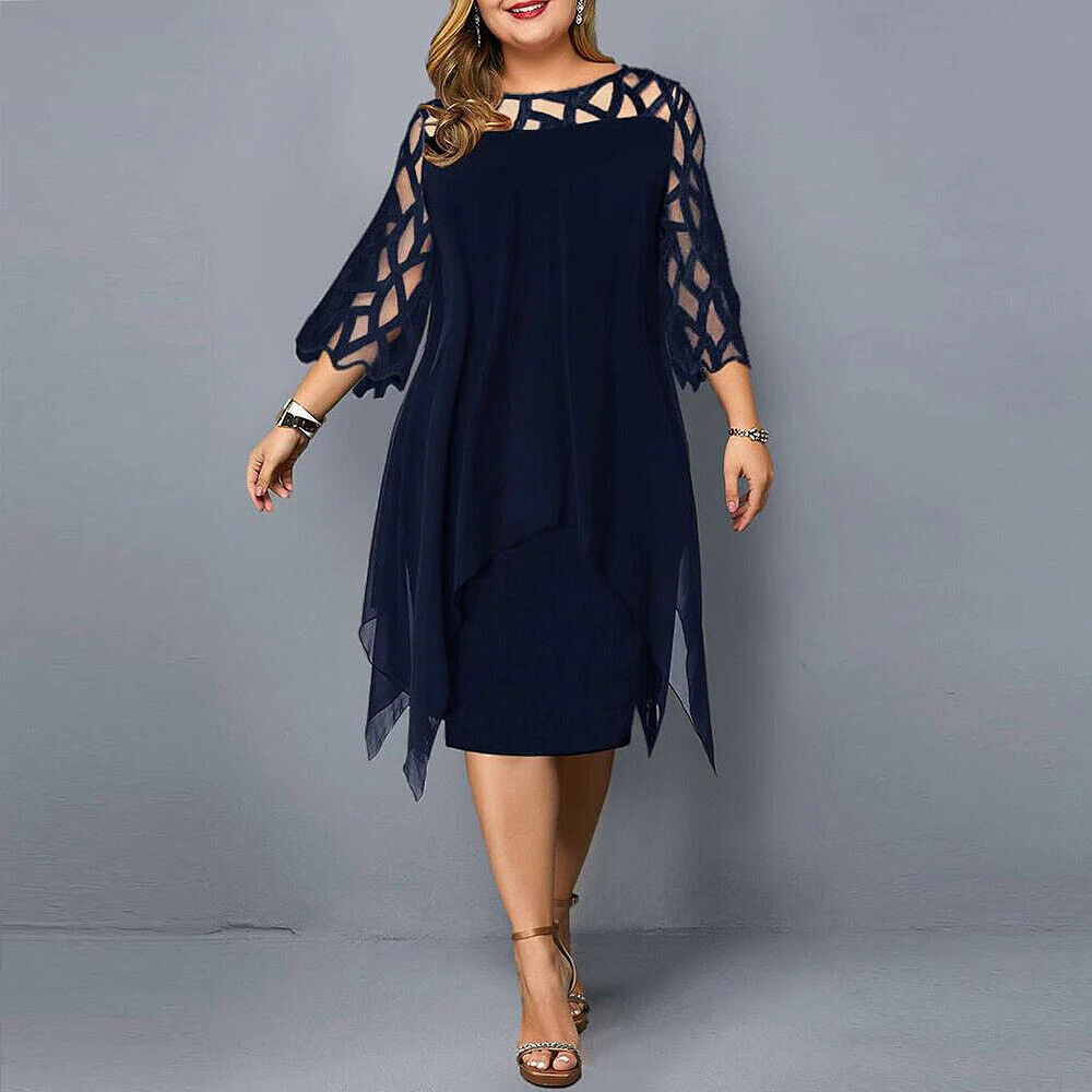 Heidi-Mode | Elegantes Plus Size Midi Kleid für Frauen - Image 4