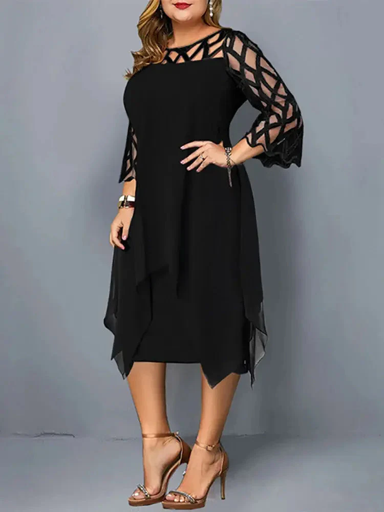 Heidi-Mode | Elegantes Plus Size Spitzen Midi Kleid - Image 2