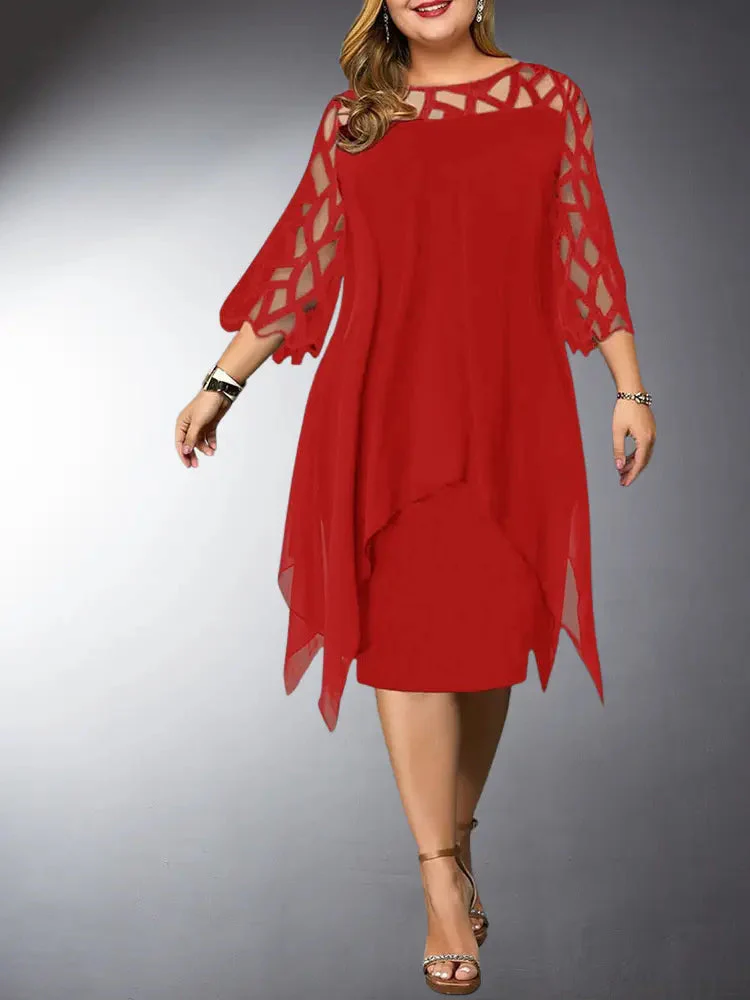 Heidi-Mode | Elegantes Plus Size Spitzen Midi Kleid - Image 6