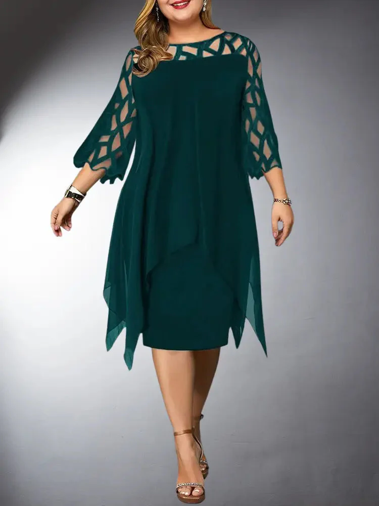Heidi-Mode | Elegantes Plus Size Spitzen Midi Kleid - Image 7