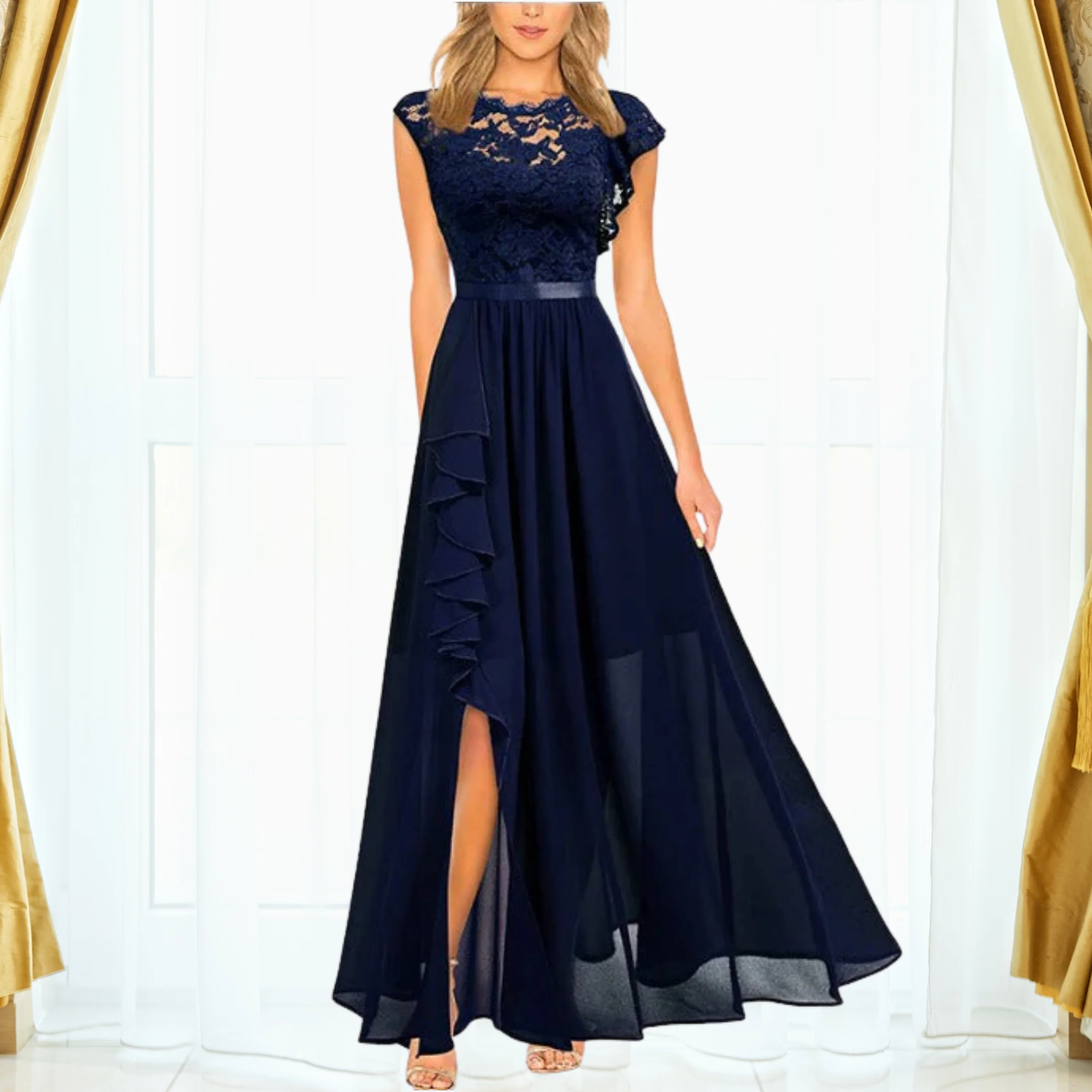 Heidi-Mode | Elegantes Spitzen Maxi Kleid - Image 2