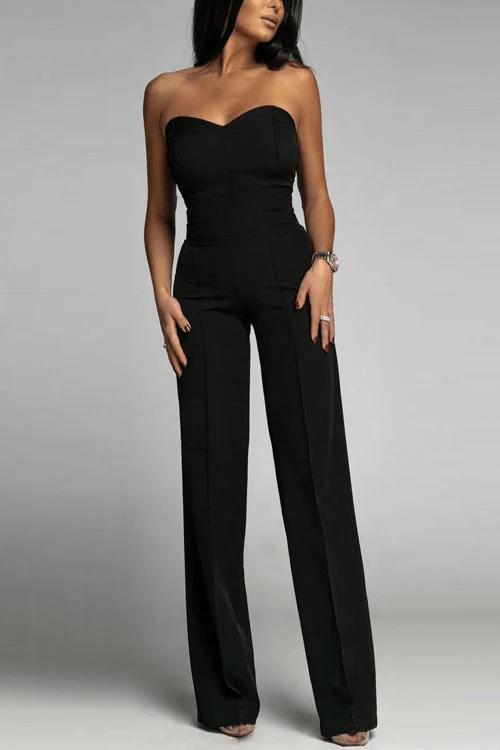 Heidi-Mode | Elegantes Strapless Jumpsuit Damen Satz - Image 5