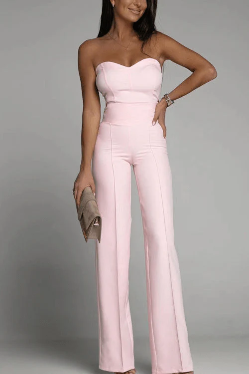 Heidi-Mode | Elegantes Strapless Jumpsuit Damen Satz - Image 7