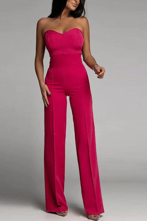 Heidi-Mode | Elegantes Strapless Jumpsuit Damen Satz - Image 8
