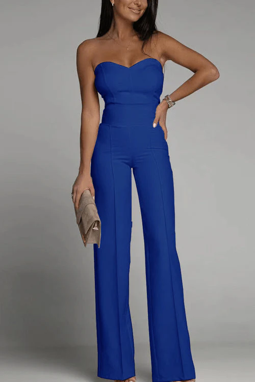 Heidi-Mode | Elegantes Strapless Jumpsuit Damen Satz - Image 9