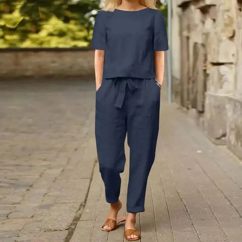 Heidi-Mode | Elegantes und Bequemes Zweiteiliges Leinen Satz für Damen - Image 2