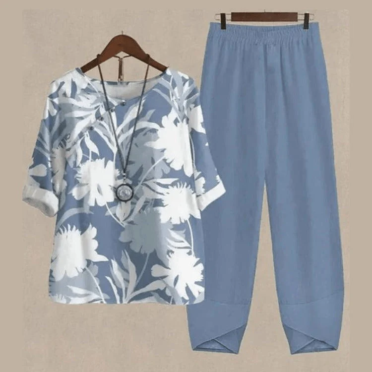 Heidi-Mode | Elegantes Zweiteiliges Set mit Schmetterlingsdruck für Damen - Image 7