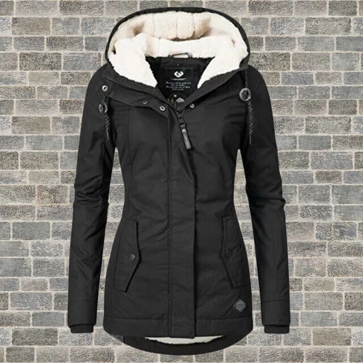 Heidi-Mode | Neu Plissierter Baumwollmantel mit Kapuze - Image 3