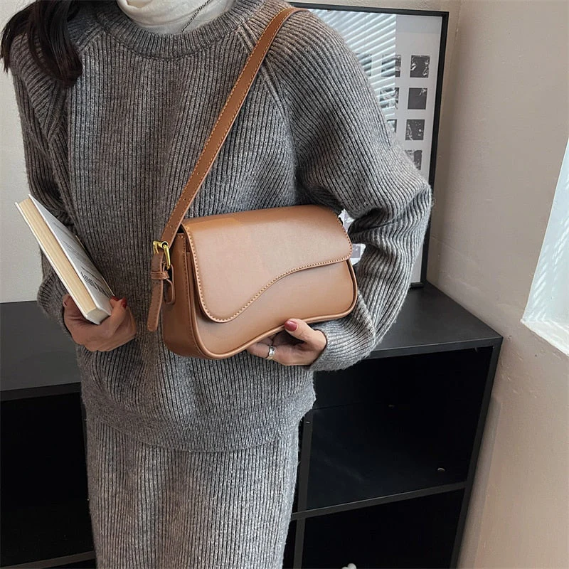 Heidi-Mode | Vintage Leder Crossbody-Taschen Kleine Umhängetasche Stilvolle Armpit Handtaschen und Geldbörsen - Image 10