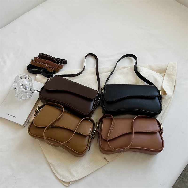Heidi-Mode | Vintage Leder Crossbody-Taschen Kleine Umhängetasche Stilvolle Armpit Handtaschen und Geldbörsen - Image 5
