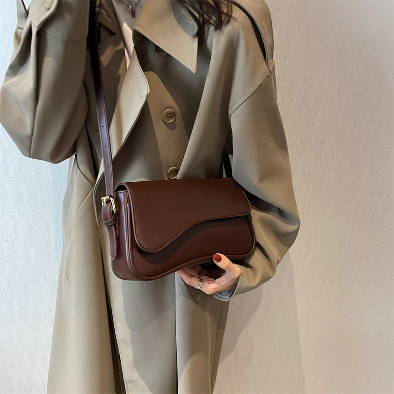 Heidi-Mode | Vintage Leder Crossbody-Taschen Kleine Umhängetasche Stilvolle Armpit Handtaschen und Geldbörsen - Image 7