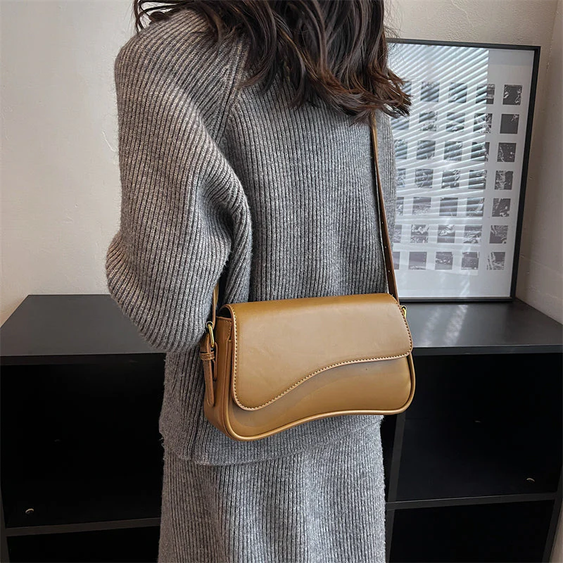 Heidi-Mode | Vintage Leder Crossbody-Taschen Kleine Umhängetasche Stilvolle Armpit Handtaschen und Geldbörsen - Image 9