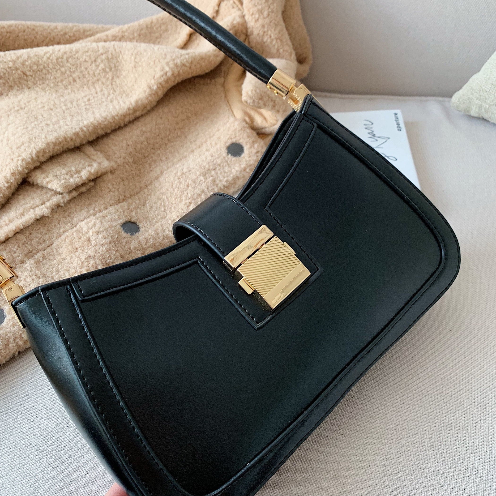 Heidi-Mode | Stilvolle Linke Schultertasche Damen Designer Handtasche mit Reißverschluss - Image 9