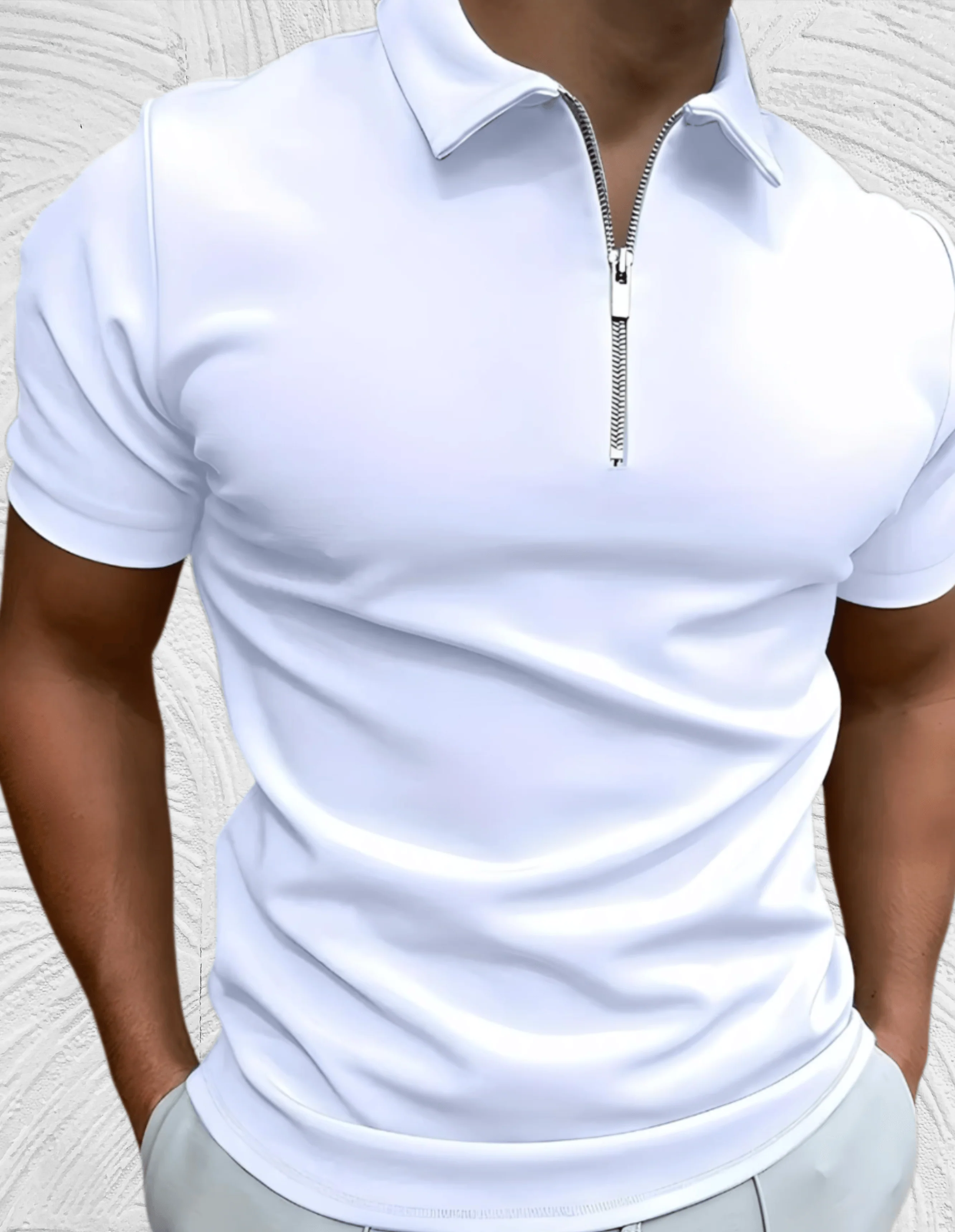 Heidi-Mode | Enganliegendes Poloshirt für Herren mit Reißverschluss - Image 3