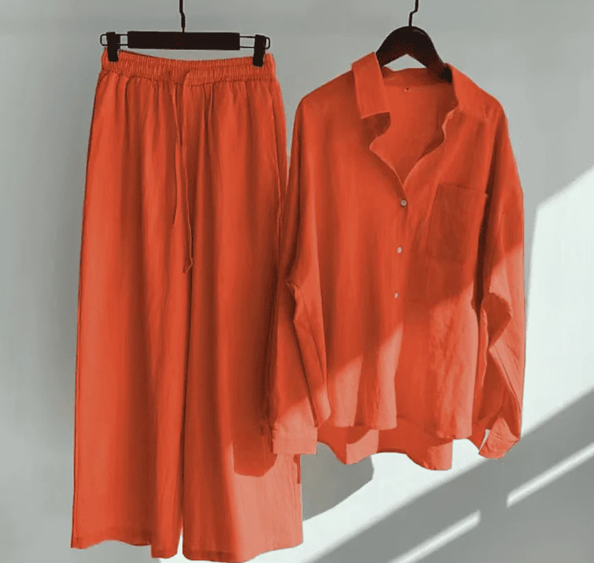 Heidi-Mode | Leinen-Sommer-Set mit Langer Hose und Shirt - Image 4