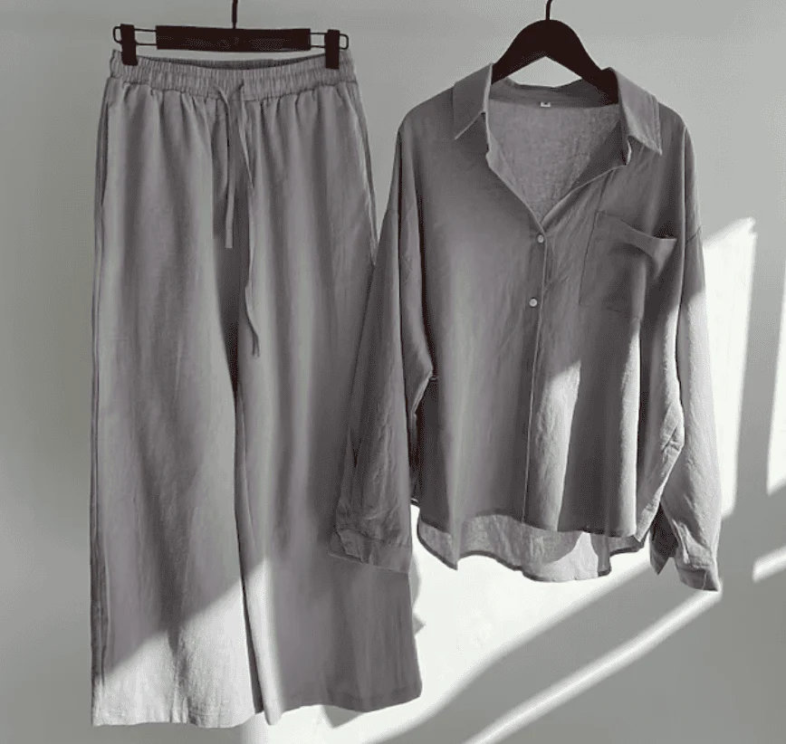 Heidi-Mode | Leinen-Sommer-Set mit Langer Hose und Shirt - Image 6