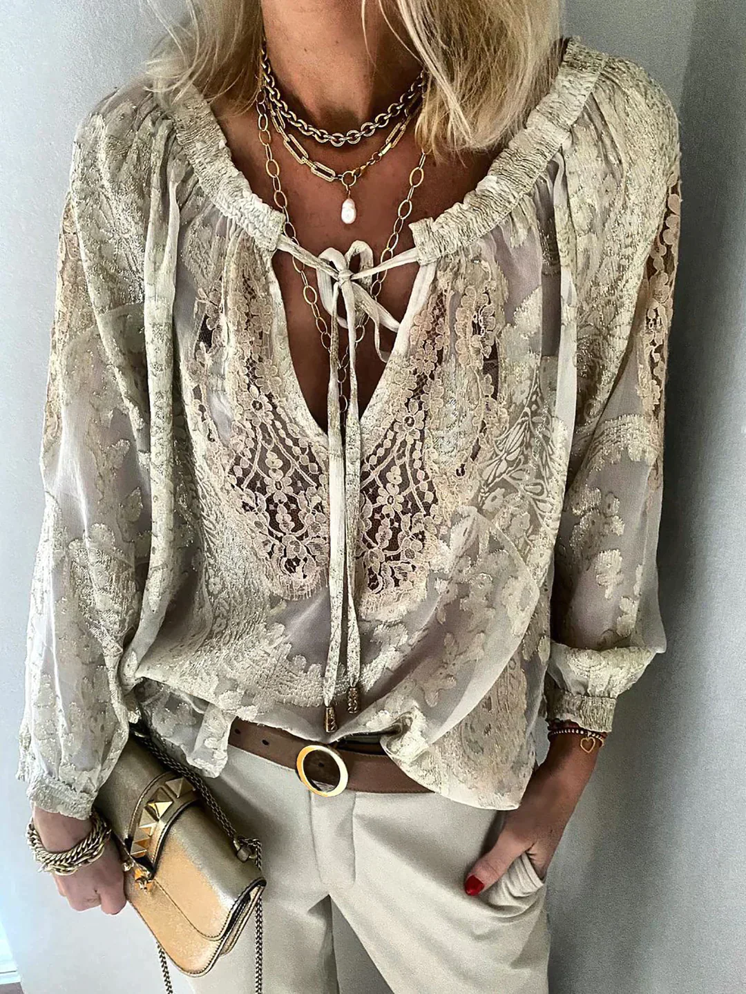 Heidi-Mode | Exklusive Bluse mit Spitzenverzierungen - Image 2