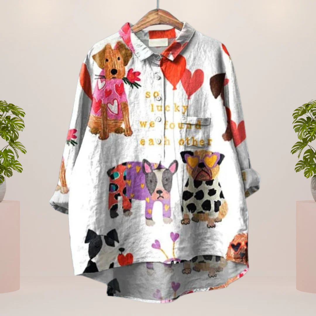 Heidi-Mode | Exklusives Damenhemd mit Kunstdruck - Image 3