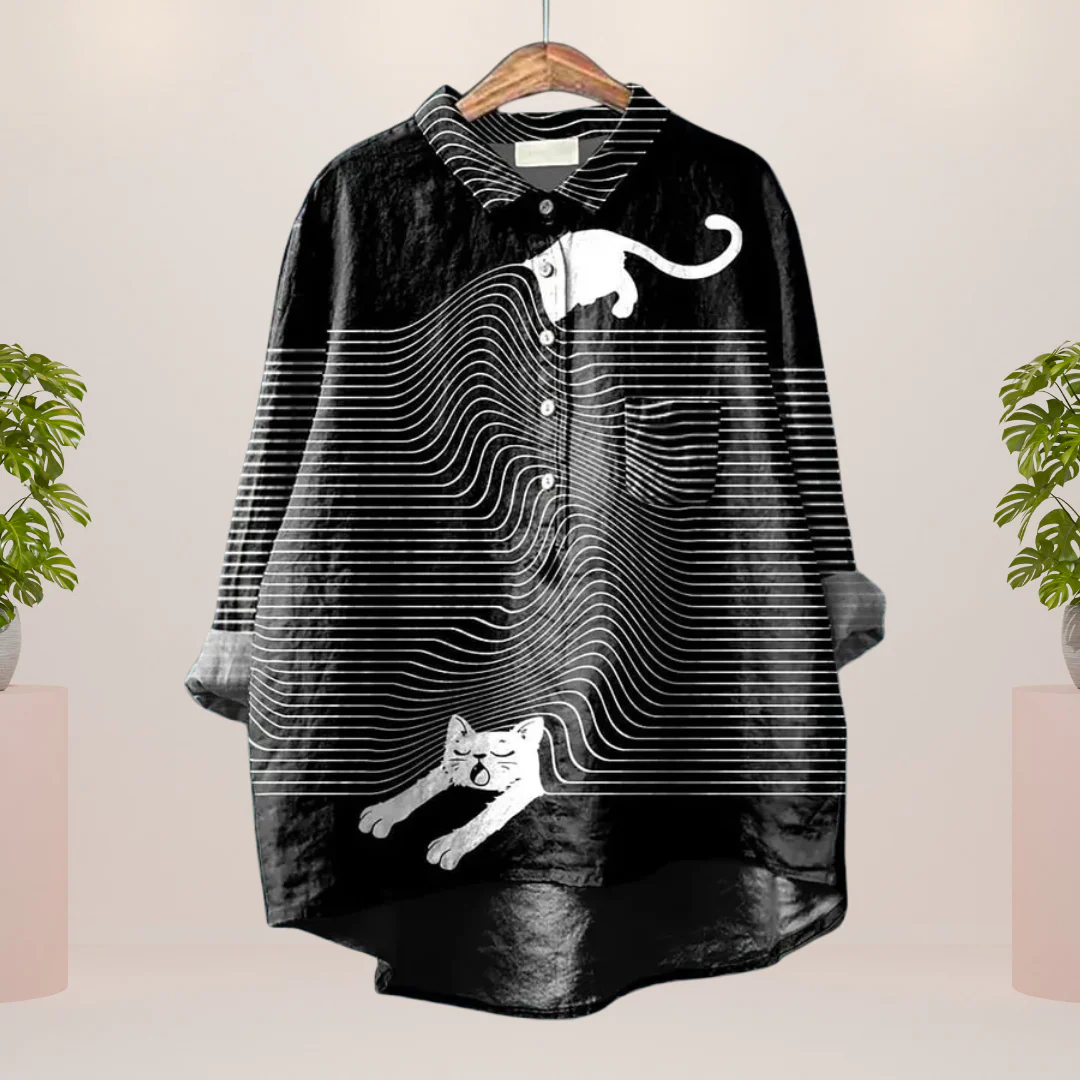 Heidi-Mode | Exklusives Damenhemd mit Kunstdruck - Image 5