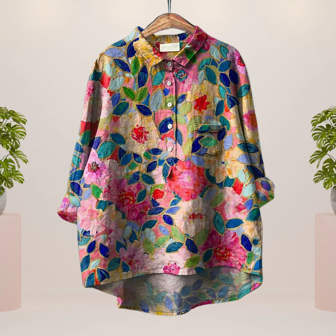 Heidi-Mode | Exklusives Damenhemd mit Kunstdruck - Image 7