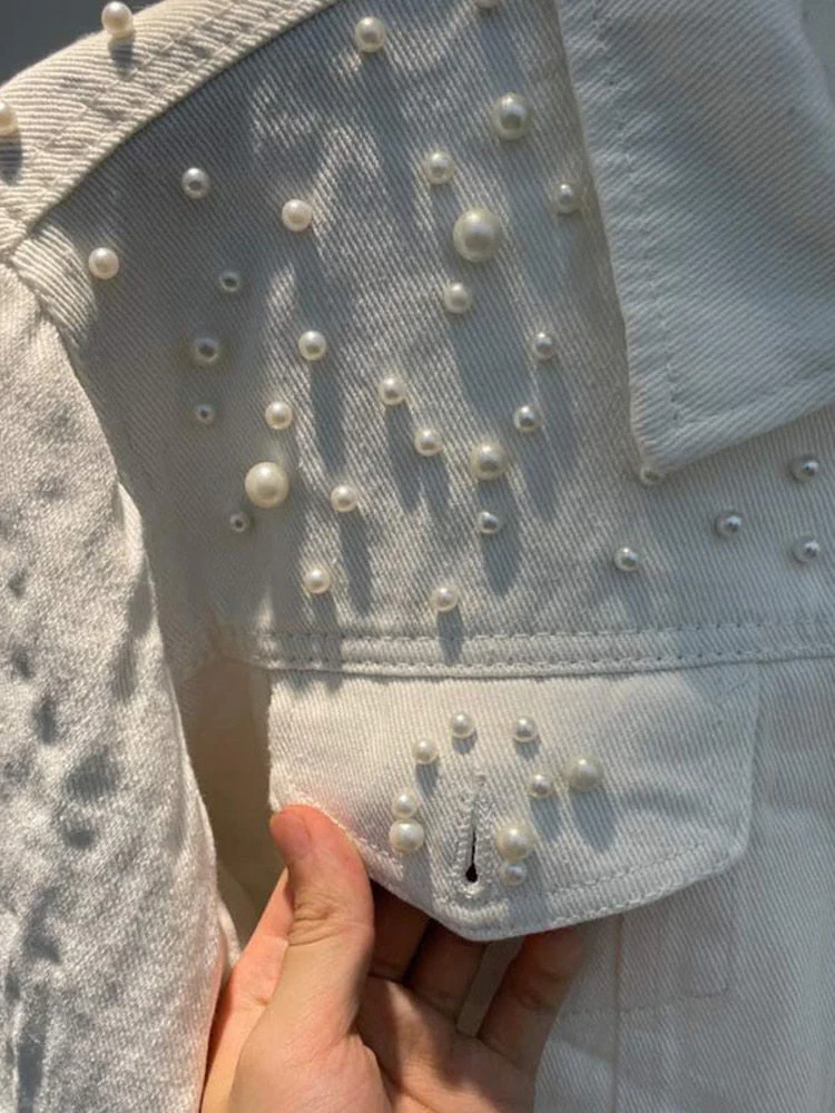 Heidi-Mode | Exklusive Lina Jeansjacke Denim-Liebling mit Stilvoller Perlenverzierung - Image 8