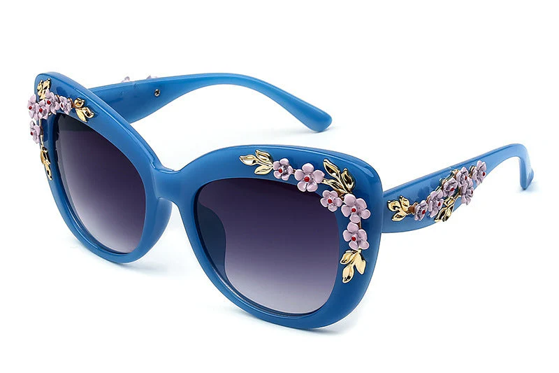 Heidi-Mode | Exquisite Damen Sonnenbrille mit Blumenmuster - Image 8