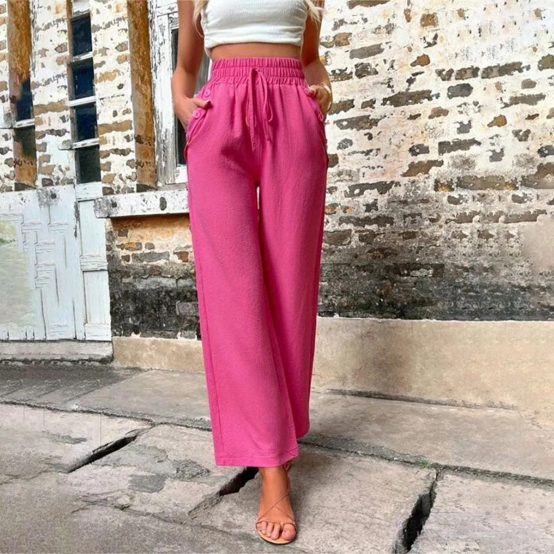 Heidi-Mode | Farbige Luftige Sommerhosen Damen mit Weitem Bein für Frauen - Image 12