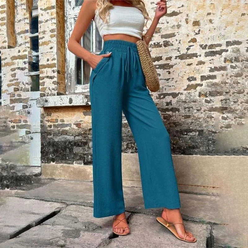 Heidi-Mode | Farbige Luftige Sommerhosen Damen mit Weitem Bein für Frauen - Image 2