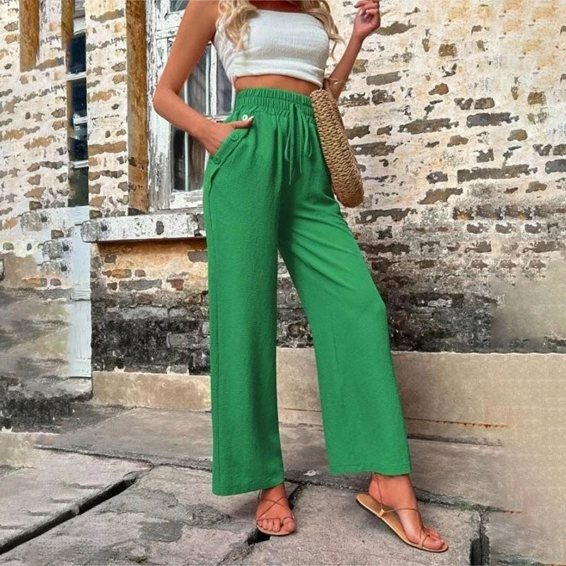 Heidi-Mode | Farbige Luftige Sommerhosen Damen mit Weitem Bein für Frauen - Image 24