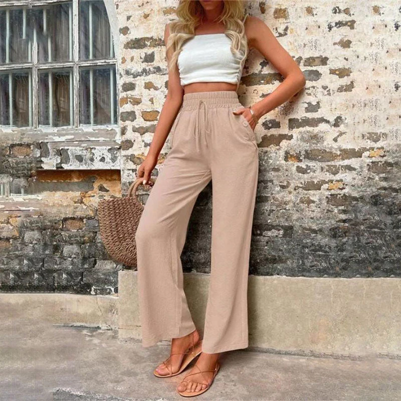 Heidi-Mode | Farbige Luftige Sommerhosen Damen mit Weitem Bein für Frauen - Image 34