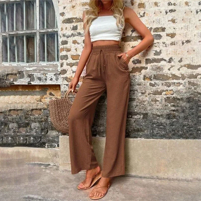 Heidi-Mode | Farbige Luftige Sommerhosen Damen mit Weitem Bein für Frauen - Image 35