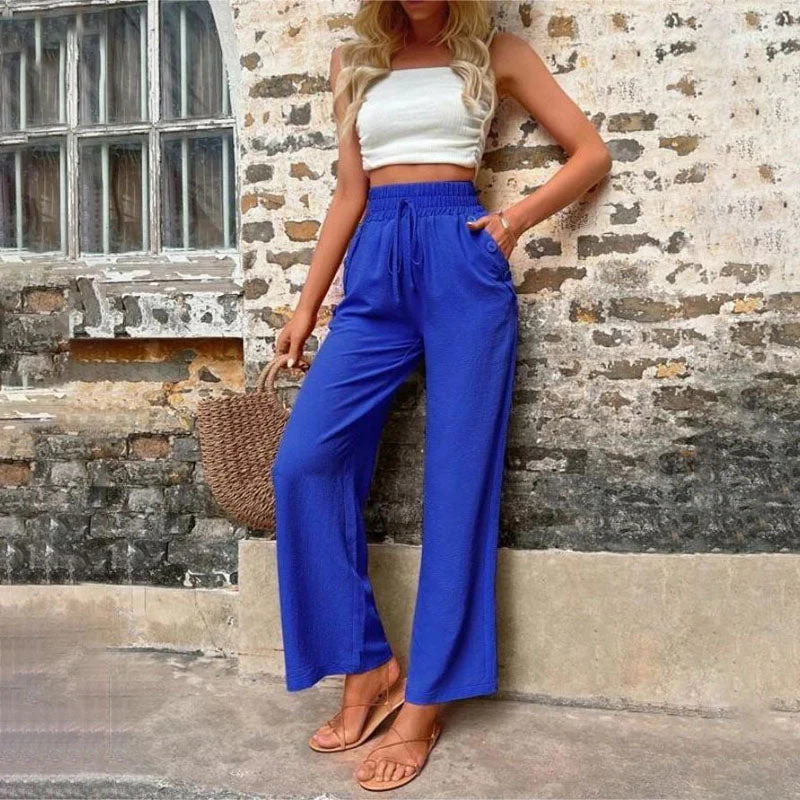 Heidi-Mode | Farbige Luftige Sommerhosen Damen mit Weitem Bein für Frauen - Image 36