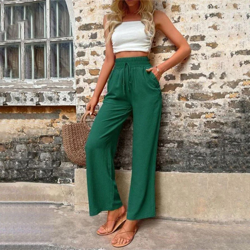 Heidi-Mode | Farbige Luftige Sommerhosen Damen mit Weitem Bein für Frauen - Image 38