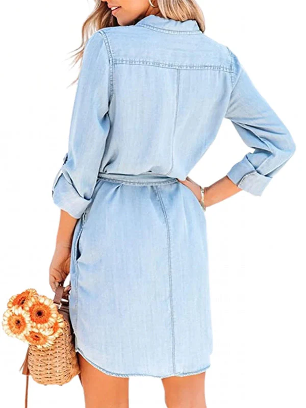 Heidi-Mode | Mode Frauen Entspanntes Denim Kleid - Image 2