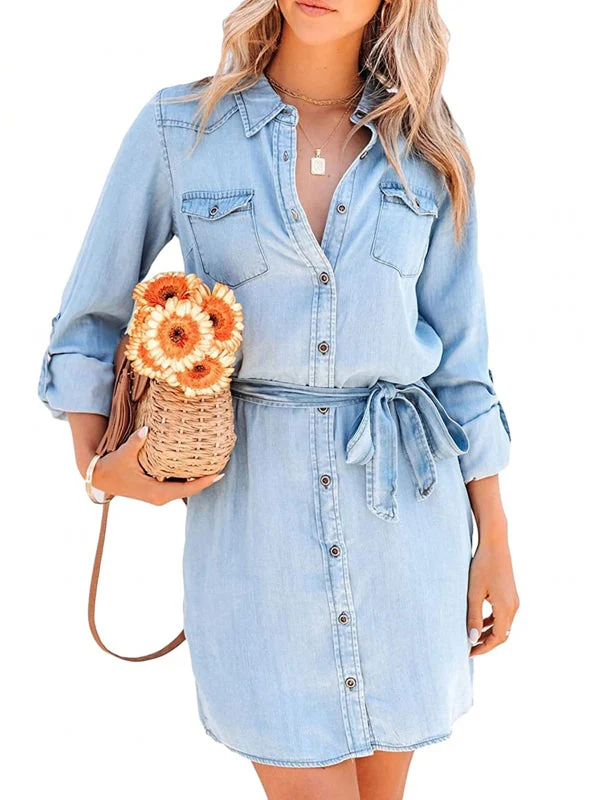 Heidi-Mode | Mode Frauen Entspanntes Denim Kleid - Image 5