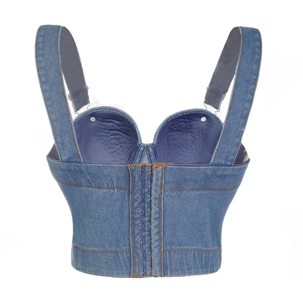 Heidi-Mode | Mode Sexy Jeans Damen Kurzes Oberteil - Image 4