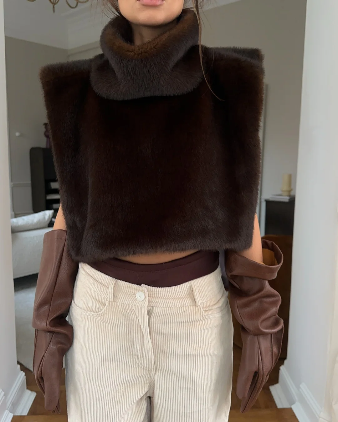 Heidi-Mode | Pelz Rollkragenweste - Damen - Weich und Elegant mit Luxuriösem Aussehen - Image 7